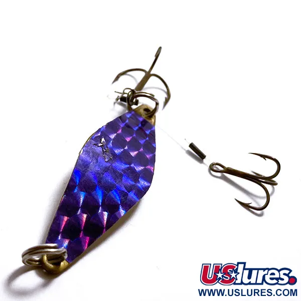 Vintage   Bay de Noc Do-Jigger, 1/3oz Brass / purple fishing spoon #15598