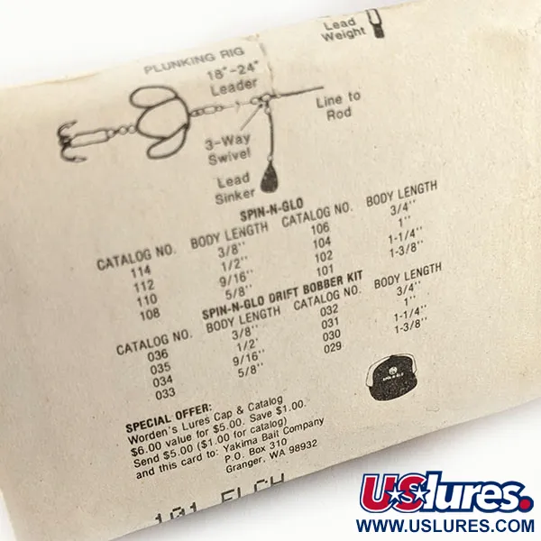  Shur Strike Spin-N-Glo, 1/3oz  spinning lure #15735