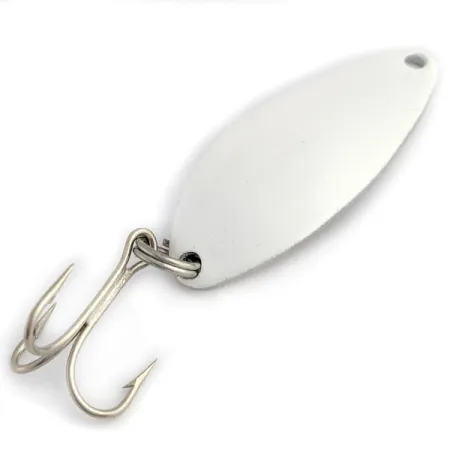 Vintage Little Cleo Seneca, 1/4oz White Pearl fishing spoon #15844