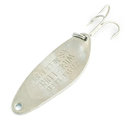 Vintage Little Cleo Seneca, 1/4oz White Pearl fishing spoon #15844