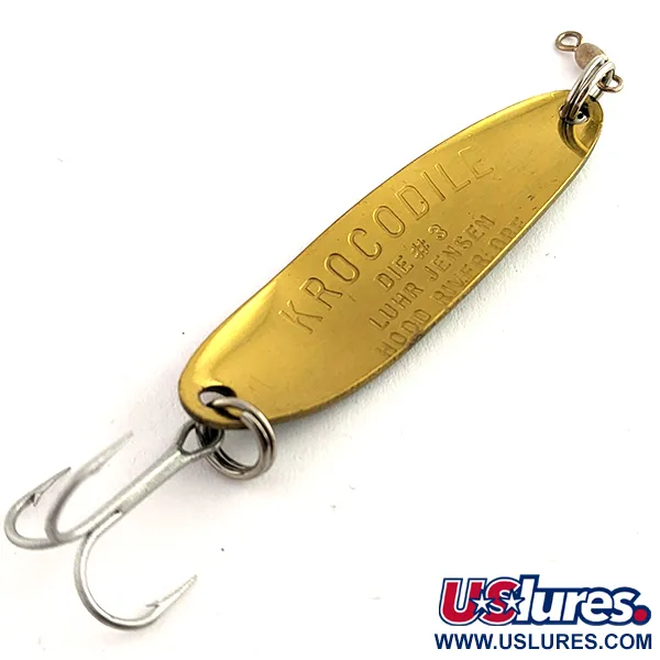 Vintage  Luhr Jensen Krocodile #3, 1/3oz Tiger fishing spoon #15846