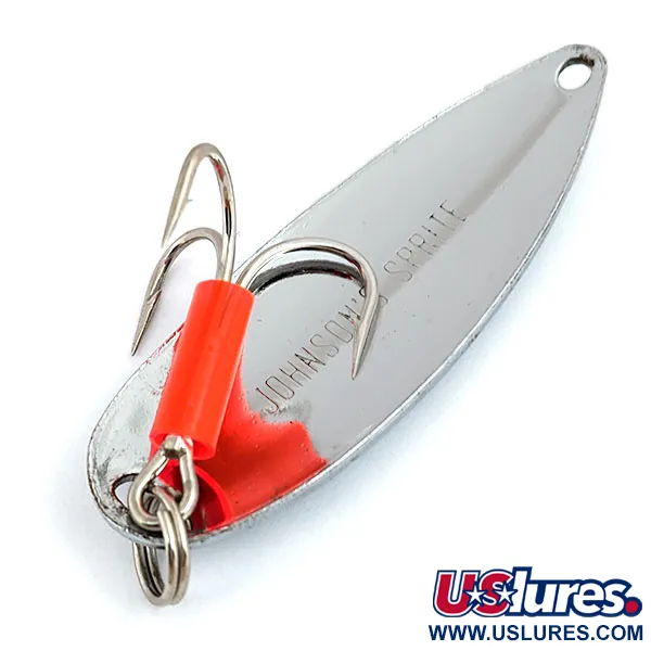 Vintage   Johnson Sprite, 3/5oz Nickel fishing spoon #15910