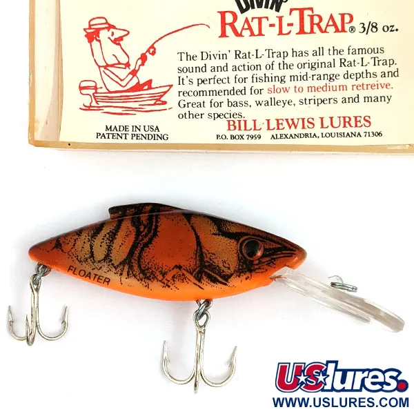   ​Bill Lewis Divin' Mag Trap Rat-L-Trap Floater, 1/3oz  fishing lure #15912