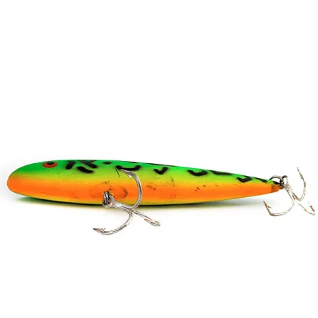 Vintage ​Cotton Cordell Ratt'l Spot Minnow UV, 2/3oz Fire Tiger fishing lure #16092