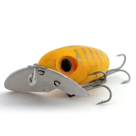 Vintage Fred Arbogast Jitterbug, 1/3oz Yellow fishing lure #15926