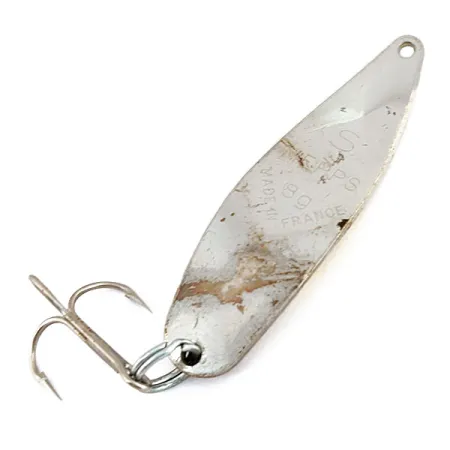 Vintage Mepps Syclops 0, 1/4oz Silver fishing spoon #15930