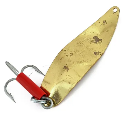 Vintage Mepps Syclops 3, 1oz Golden Trout fishing spoon #15931