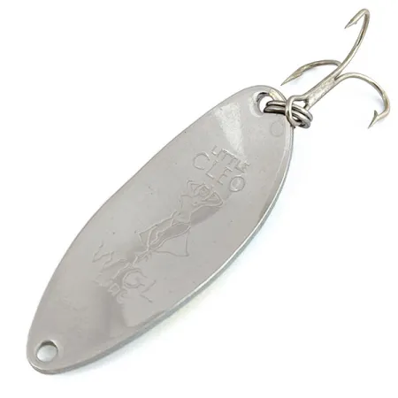Vintage Seneca Little Cleo (Hula Girl), 1/2oz Pearl / Nickel fishing spoon #15940