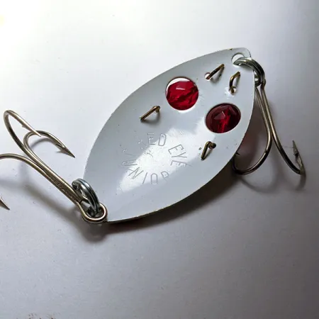 Vintage Eppinger Red Eye Junior, 1/2oz Red / White fishing spoon #15941