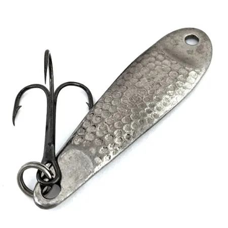 Vintage Hopkins Shorty 75 Jig Lure, 3/4oz Silver fishing spoon #15948