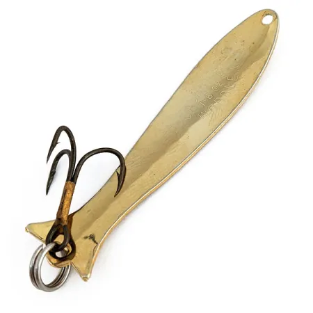 Vintage Acme Flash-King Wobbler, 3/16oz Gold fishing spoon #15966