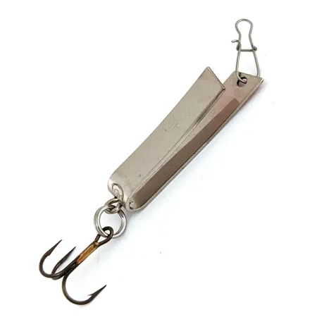 Vintage Luhr Jensen Super-Duper 502, 3/32oz Nickel fishing spoon #15967