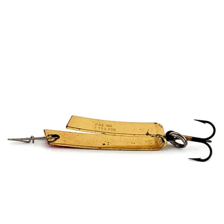 Vintage Luhr Jensen Super-Duper 502, 3/32oz Gold fishing spoon #15968