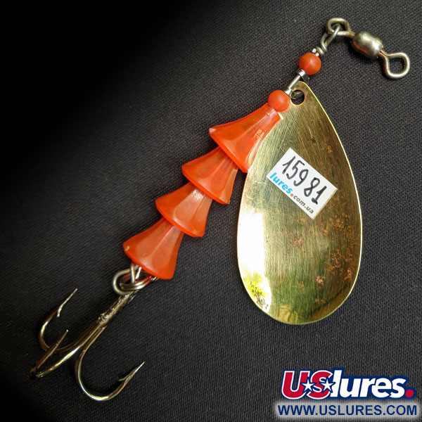 Vintage    Luhr Jensen TEE Spoon, 1/3oz Gold spinning lure #15981