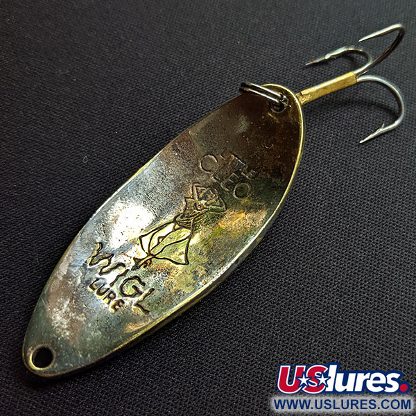 Vintage  Seneca Little Cleo (Hula Girl), 3/5oz Gold fishing spoon #15985