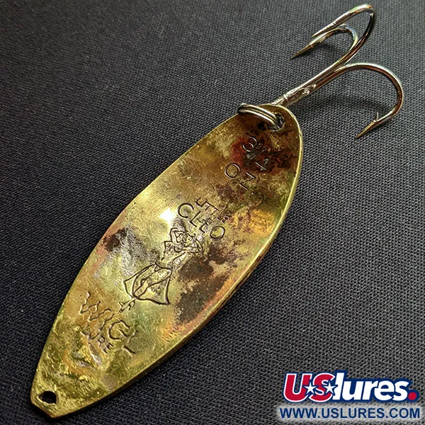 Vintage  Seneca Little Cleo (Hula Girl), 3/4oz Brass fishing spoon #15986