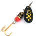 Vintage   Mepps Black Fury 1, 1/8oz Black / Yellow spinning lure #15996