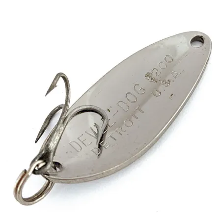 Vintage Eppinger Dardevle Devle Dog 5200, 1/4oz Nickel fishing spoon #16010