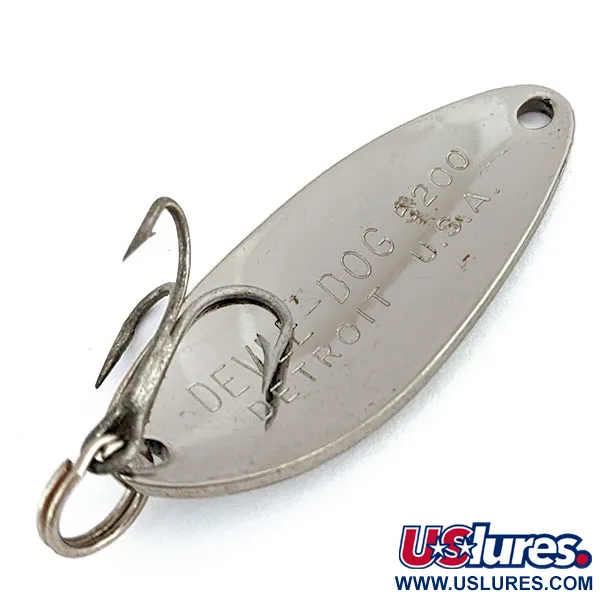 Vintage  Eppinger Dardevle Devle Dog 5200, 1/4oz Nickel fishing spoon #16010