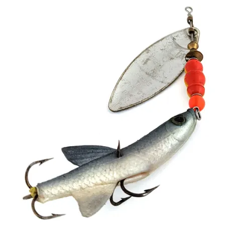 Vintage Mepps Aglia Long 3 Mino, 1/2oz Silver spinning lure #16030