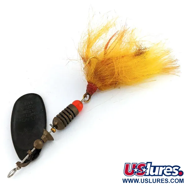 Vintage   Vintage Mepps Black Fury 4 Dressed (1970s), 1/4oz Black spinning lure #16031