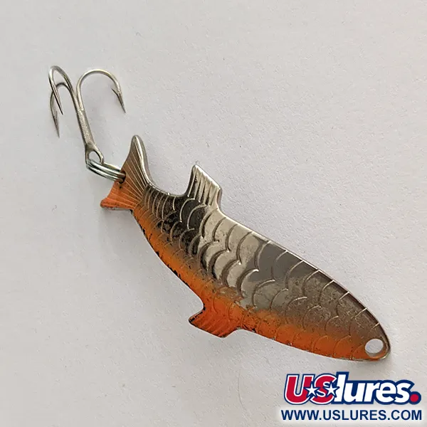 Vintage   Acme Phoebe, 3/16oz Nickel / Orange fishing spoon #16140
