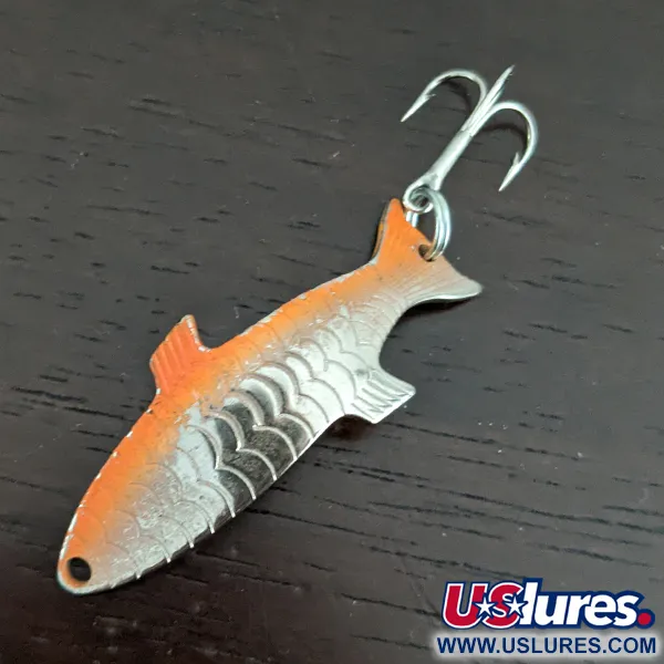 Vintage   Acme Phoebe, 3/16oz Nickel / Orange fishing spoon #16140