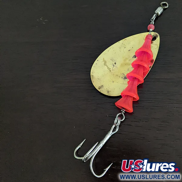 Vintage  Luhr Jensen TEE Spoon, 1/3oz Gold spinning lure #16162