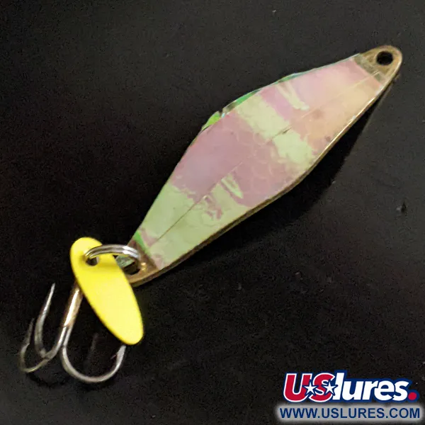 Vintage   Bay de Noc Do-Jigger, 1/3oz Brass / Moon Jelly fishing spoon #16166