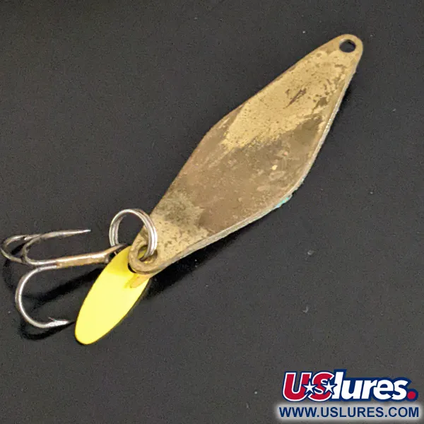 Vintage   Bay de Noc Do-Jigger, 1/3oz Brass / Moon Jelly fishing spoon #16166