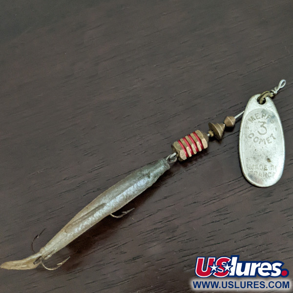 Vintage   Mepps Comet 3 Mino, 1/3oz Silver spinning lure #16169