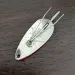 Vintage  Eppinger Weedless Dardevle Midget, 3/16oz White / Red / Nickel fishing spoon #16171
