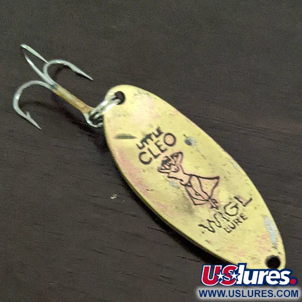 Vintage  Seneca Little Cleo (Hula Girl), 1/2oz Gold fishing spoon #16179