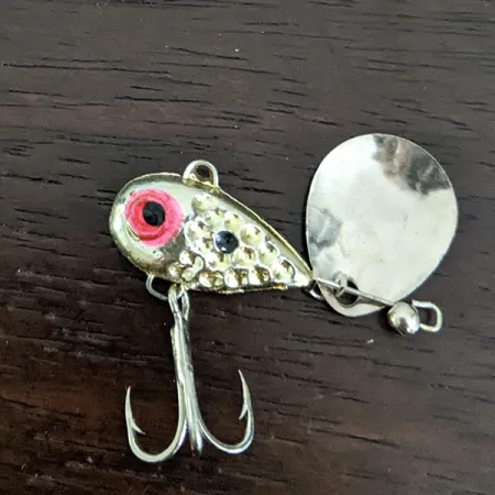 Vintage Luhr Jensen Little George Tail Spinner, 1/4oz Nickel spinning lure #16203