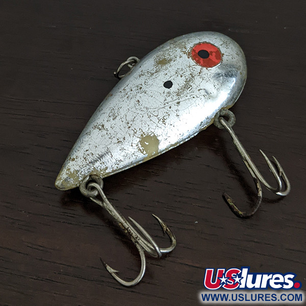 Vintage   Bomber Pinfish Hard Knock, 2/5oz Silver fishing lure #16215