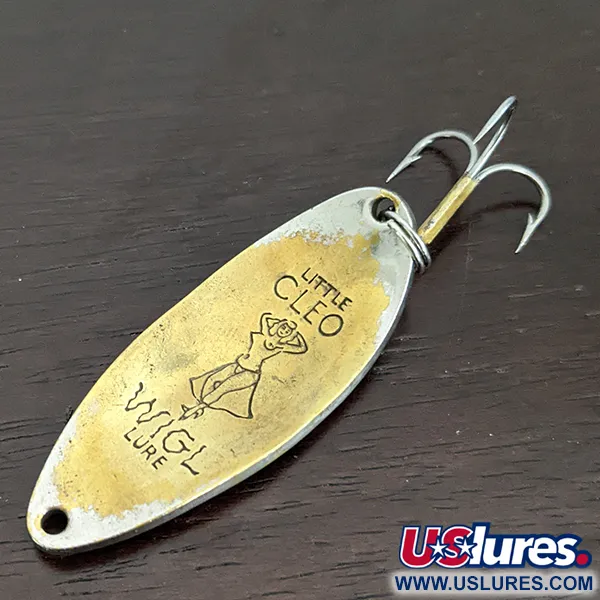 Vintage  Seneca Little Cleo (Hula Girl), 1/2oz Nickel / Brass fishing spoon #16217