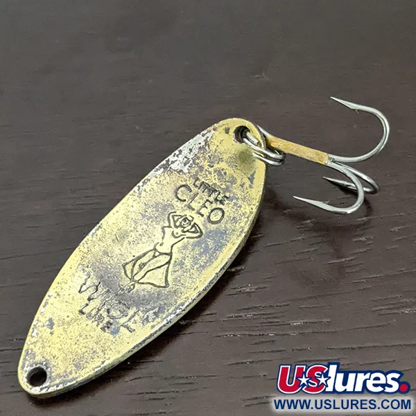 Vintage  Seneca Little Cleo (Hula Girl), 1/2oz Gold fishing spoon #16219