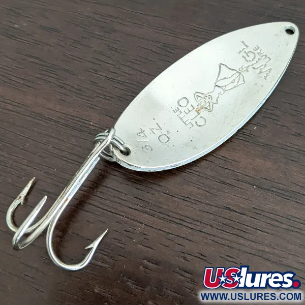 Vintage Seneca Little Cleo (Hula Girl), 3/4oz Glow in Dark fishing spoon #16236