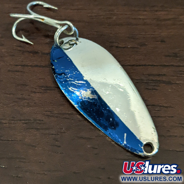Vintage   Little Cleo Seneca, 1/4oz Nickel / Blue fishing spoon #16252
