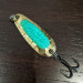 Vintage   ​Blue Fox Pixee UV, 1/8oz Gold / Green fishing spoon #16256