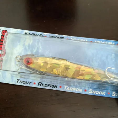 L&S Bait Mirro lure MirrOlure MirrOminnow 19MR Suspending Twitchbait, 2/5oz Gold fishing lure #16300