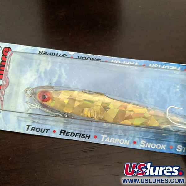  L&S Bait Mirro lure MirrOlure MirrOminnow 19MR Suspending Twitchbait, 2/5oz Gold fishing lure #16300