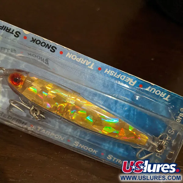  L&S Bait Mirro lure MirrOlure MirrOminnow 19MR Suspending Twitchbait, 2/5oz Gold fishing lure #16300