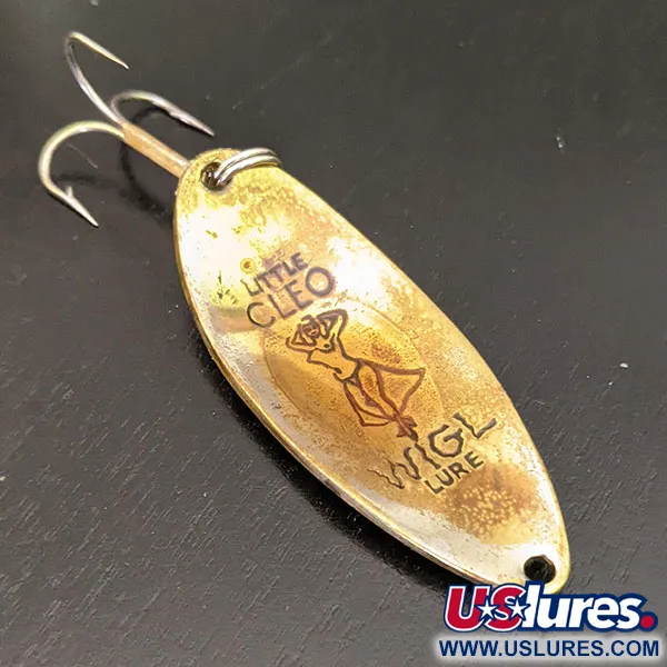 Vintage  Seneca Little Cleo (Hula Girl), 1/2oz Brass / Nickel fishing spoon #16341