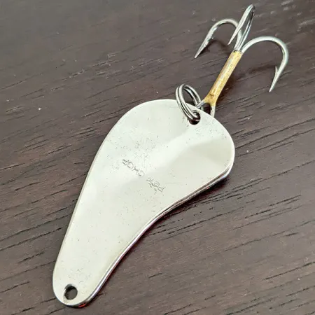 Vintage Worth PÖC Chop, 2/5oz Nickel / red fishing spoon #16380