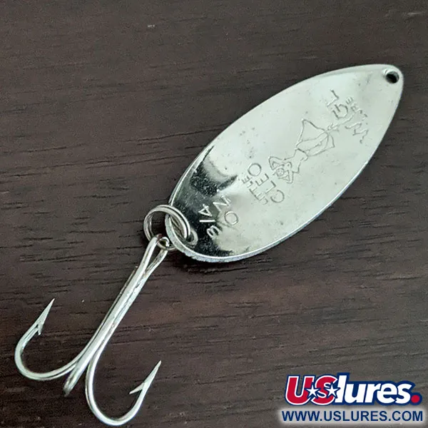 Vintage Seneca Little Cleo (Hula Girl), 3/4oz Trout / Nickel fishing spoon #16386