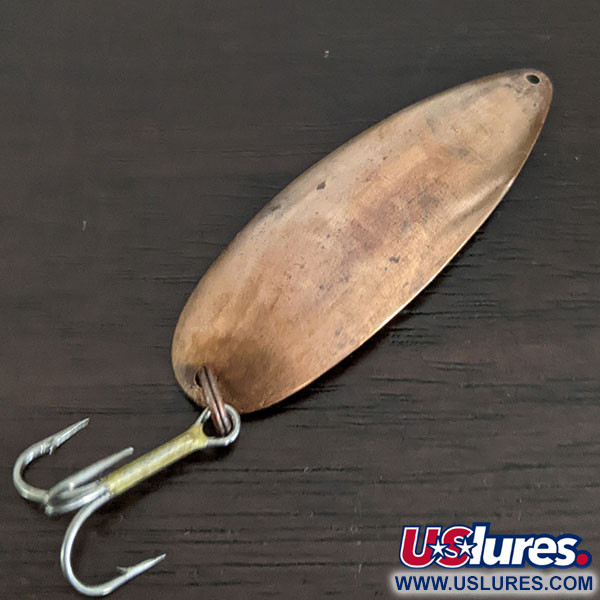 Vintage Johnson Sprite, 3/5oz Copper fishing spoon #16395