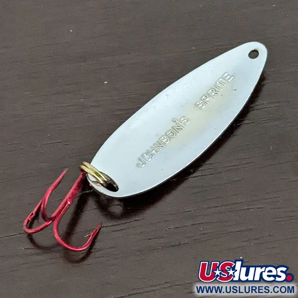Vintage   Johnson Sprite, 1/4oz Nickel fishing spoon #16397