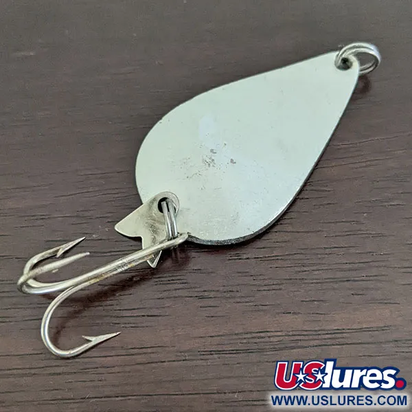 Vintage  Acme K.O. Wobbler , 3/4oz Nickel / Pearl fishing spoon #16398