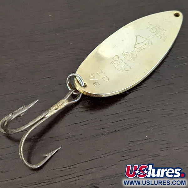 Vintage Seneca Little Cleo (Hula Girl), 3/4oz Gold fishing spoon #16403
